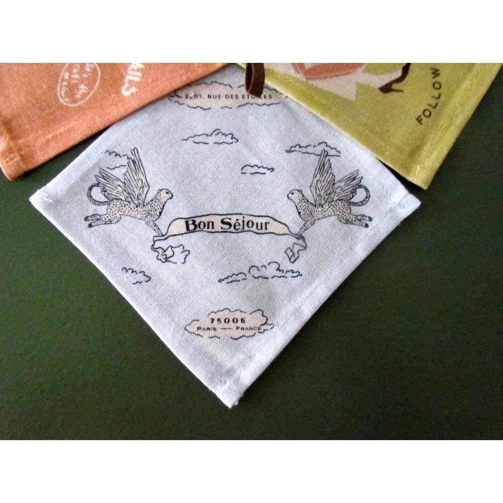 NEW Anthropologie Hotel Cotton Woven Cocktail Napkins Set of 4